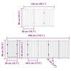 vidaXL Barri&egrave;re pour chien porte pliable 15 panneaux bois de peuplier