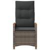 vidaXL Chaise de jardin inclinable Gris et Gris fonc&eacute; polyrotin