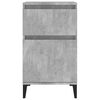 vidaXL Tables de chevet 2 pcs gris b&eacute;ton 40x35x70 cm