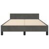 vidaXL Cadre de lit sans matelas gris fonc&eacute; 120x190 cm velours