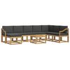 vidaXL Ensemble de canap&eacute;s d'ext&eacute;rieur 9 pc Blanc et anthracite