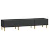 vidaXL Meuble TV 147 x 34,5 x 30 cm Noir Bois d'ing&eacute;nierie