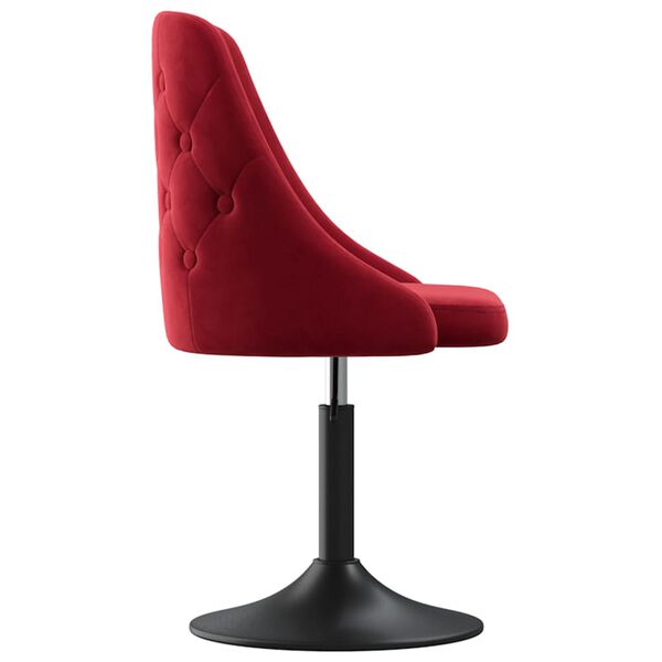 vidaXL Chaises &agrave; manger lot de 2 Rouge bordeaux Velours