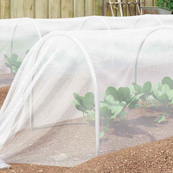 vidaXL Filet Anti-insectes Blanc 2 x 50 m Poly&eacute;thyl&egrave;ne