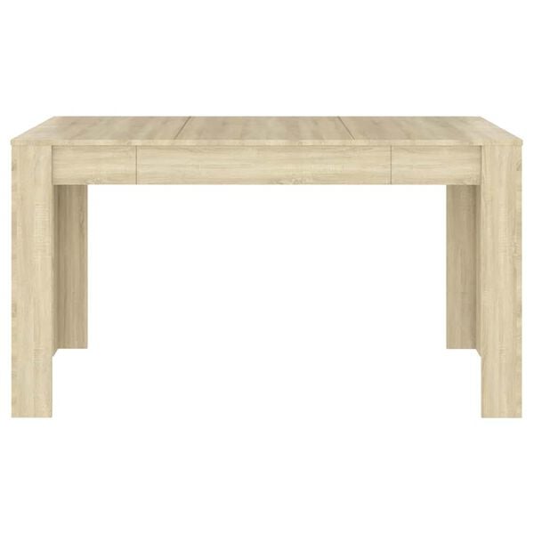 vidaXL Table &agrave; manger Ch&ecirc;ne sonoma 140x74,5x76 cm Bois d'ing&eacute;nierie