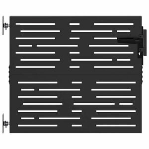vidaXL Porte de Jardin 85 x 100 cm Noir Verrouillable