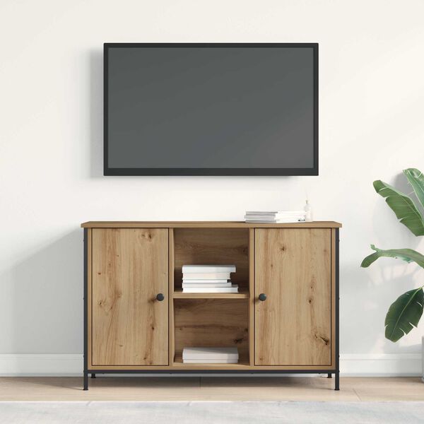 vidaXL Ensemble meuble TV Ch&ecirc;ne artisanal 101 x 35 x 65 cm