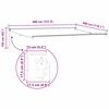 vidaXL Auvent Rétractable Vert et blanc 400 × 300 cm