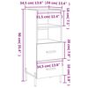 vidaXL Buffet blanc 34,5x34x90 cm bois d'ing&eacute;nierie