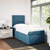 vidaXL Sommier &agrave; lattes de lit avec matelas bleu 80x200 cm velours