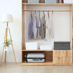 vidaXL Bo&icirc;tes de rangement Tissu intiss&eacute; 2 compartiments Anthracite
