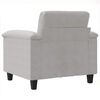 vidaXL Fauteuil gris clair 60 cm tissu microfibre