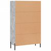 vidaXL Buffet haut gris b&eacute;ton 69,5x31x115 cm bois d'ing&eacute;nierie