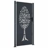 vidaXL Portail de jardin Anthracite 100x200 cm Acier Design Arbre