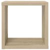 vidaXL &Eacute;tag&egrave;res cube murales 6 pcs Blanc et ch&ecirc;ne sonoma 22x15x22 cm