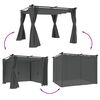 vidaXL Tonnelle avec rideaux anthracite 3x3 m acier