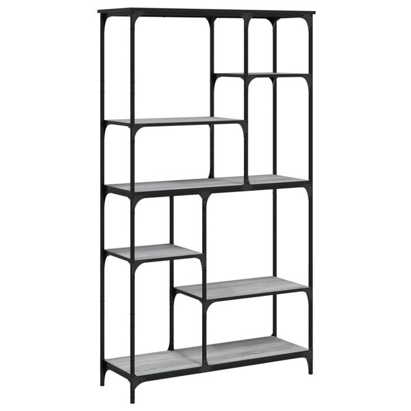 vidaXL Biblioth&egrave;que sonoma gris 99x35,5x176cm bois ing&eacute;nierie et acier