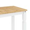 vidaXL Ensemble &agrave; manger Panama 3 pcs blanc bois de pin massif