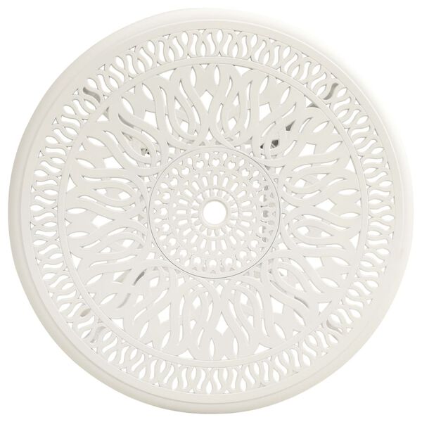 vidaXL Table de jardin Blanc 90x90x74 cm Aluminium coul&eacute;