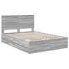 vidaXL Cadre de lit Gris Sonoma 140 x 200 cm Bois Ing&eacute;nierie