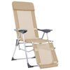vidaXL Chaises de camping pliables lot de 2 et repose-pied Aluminium