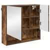 vidaXL Ensemble de mobilier de salle de bain 3 pcs Ch&ecirc;ne fum&eacute;
