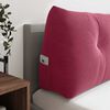 vidaXL Coussin de Dos Bordeaux 200 x 24 x 50 cm Velours