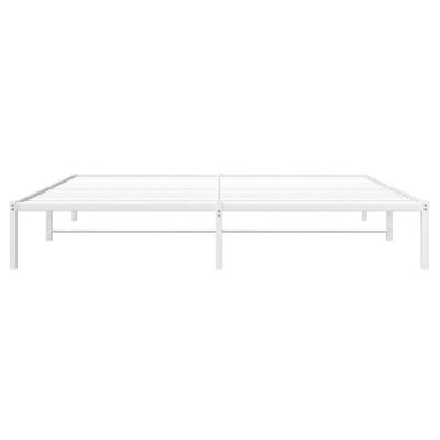 vidaXL Cadre de lit métal sans matelas blanc 200x200 cm