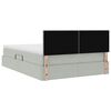 vidaXL Lit avec rangement et LED Gris clair 140 x 200 cm Velours