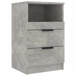 vidaXL Tables de chevet Gris b&eacute;ton Medium Engineered wood