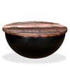 vidaXL Table basse Bois de r&eacute;cup&eacute;ration massif Noir Forme de bol