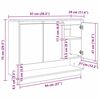 vidaXL Buffet Ch&ecirc;ne noir 97 x 29 x 75 cm Bois d'ing&eacute;nierie