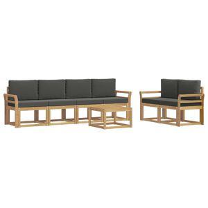vidaXL Ensemble de canap&eacute;s d'ext&eacute;rieur 7 pcs Blanc et anthracite