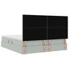 vidaXL Lit avec rangement et matelas Gris clair 160 x 200 cm Velours