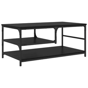 vidaXL Table basse Ch&ecirc;ne noir 90 x 49 x 40 cm Bois d'ing&eacute;nierie