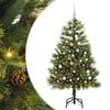 vidaXL Sapin de No&euml;l artificiel avec branches pliables et c&ocirc;nes 150 cm