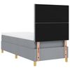 vidaXL Lit &agrave; ressort LED avec matelas Gris clair 100 x 200 cm tissu
