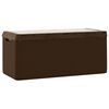 vidaXL Bo&icirc;te de rangement jardin coussin de si&egrave;ge marron 350 L PP