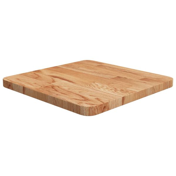 vidaXL Dessus de table carr&eacute; Marron clair40x40x2,5cm Bois ch&ecirc;ne trait&eacute;