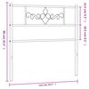 vidaXL T&ecirc;te de lit m&eacute;tal noir 107 cm