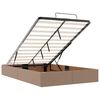 vidaXL Cadre de lit avec matelas avec matelas 2 pcs Tan PVC