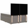 vidaXL Sommier &agrave; lattes de lit avec matelas Taupe 140x200 cm Tissu