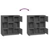 vidaXL Buffet Gris 110,5x35x117 cm Bois massif de pin