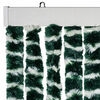 vidaXL Rideau anti-mouches vert et blanc 118x220 cm chenille