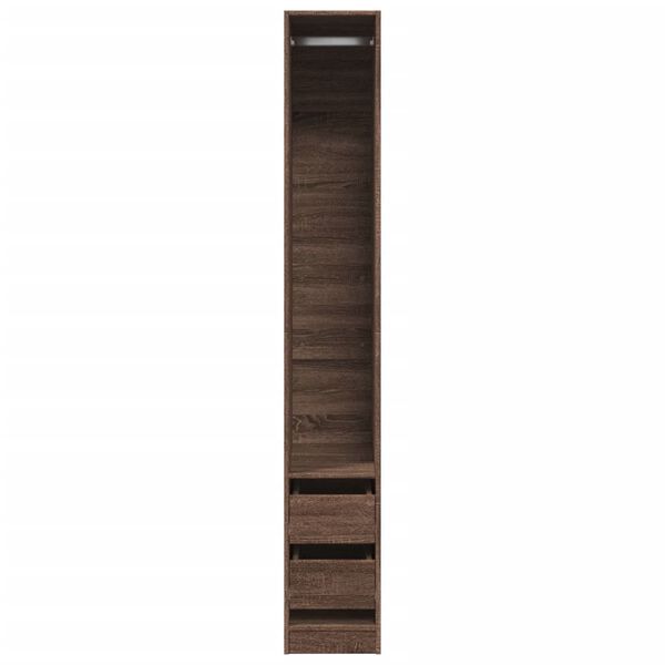 vidaXL Garde-robe chêne marron 30x50x200 cm bois d'ingénierie