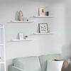 vidaXL &Eacute;tag&egrave;re Murale avec &eacute;tag&egrave;re 4 pcs Marbre blanc 60 x 9 x 3 cm