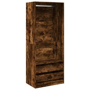 vidaXL Garde-robe ch&ecirc;ne fum&eacute; 80x50x200 cm bois d'ing&eacute;nierie