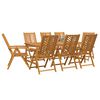 vidaXL Ensemble de salle &agrave; manger pour jardin 9 pcs Marron