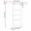 vidaXL Porte coulissante ORKDAL Blanc 93 x 202 cm Pin massif