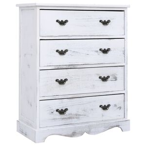 vidaXL Armoire &agrave; tiroirs Blanc 60x30x75 cm Bois